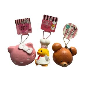 Rare Tag Licensed Sanrio Hello Kitty Squish 3 Pack